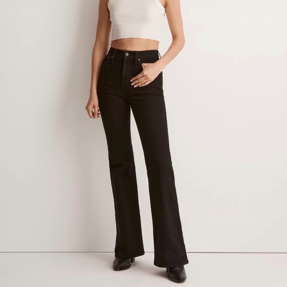 Madewell The Perfect Vintage Flare Jean in Sherborn Wash Size 29 Black